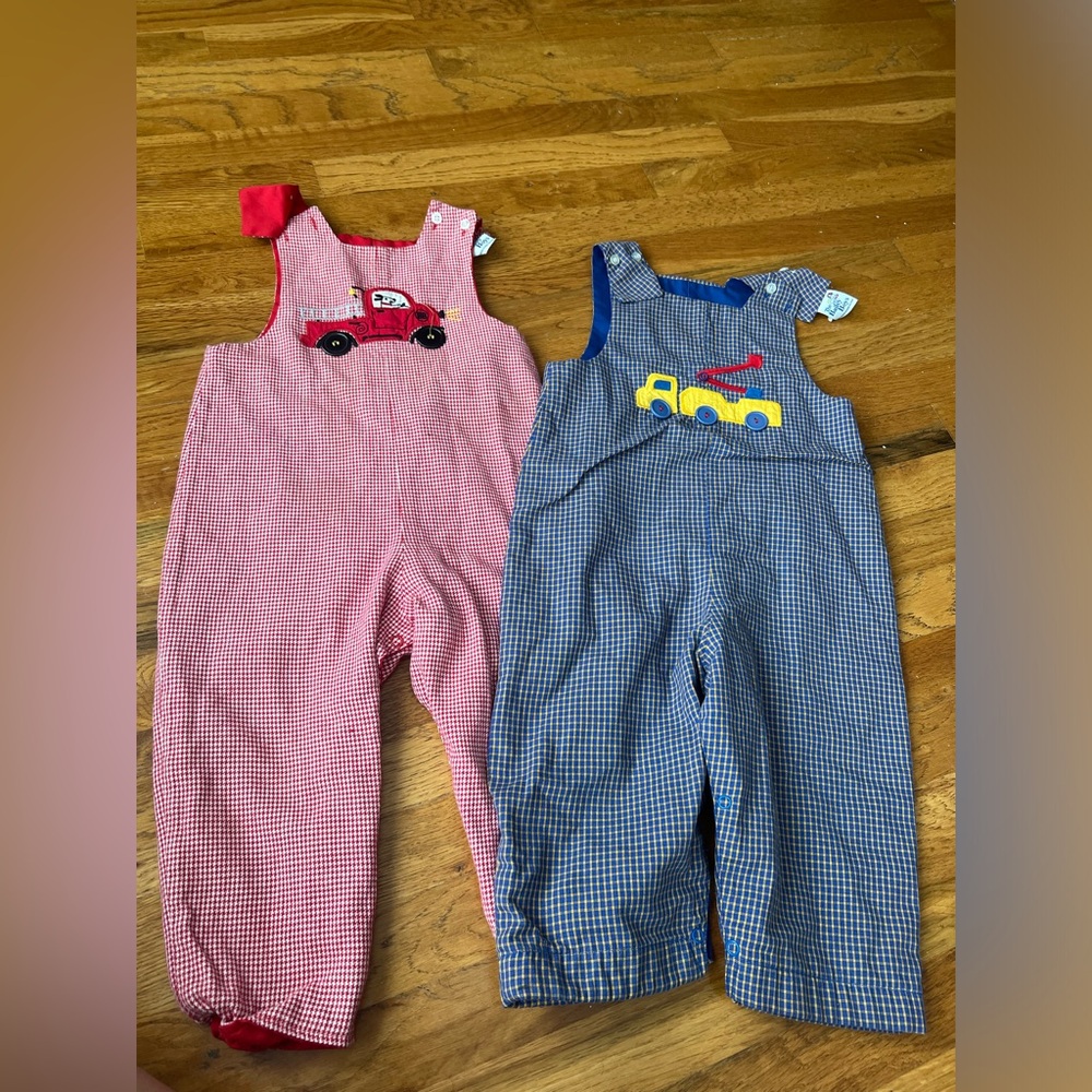 Lot Vintage Bailey Boys Jumper Red 3t Blue 4t Reversible